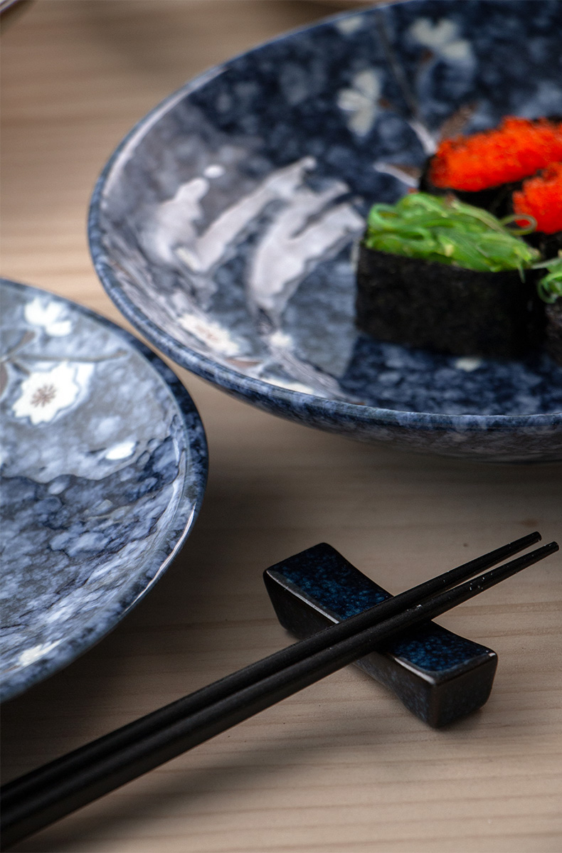 Meinung imported from Japan cherry blossom put disc'm Japanese household creative 0 and the large round ceramic deep dish