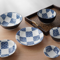 5 0 inches Japanese retro ceramic home circular single anti-scalding anti-slip Rice Bowl dessert bowl tableware combination