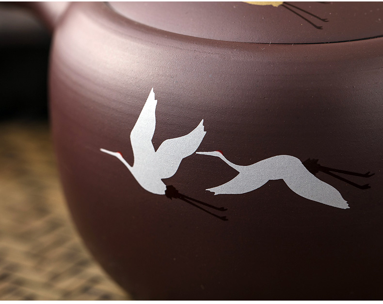 Japan pure manual authentic it side put small household utensils small purple clay teapot Japanese kunfu tea kettle