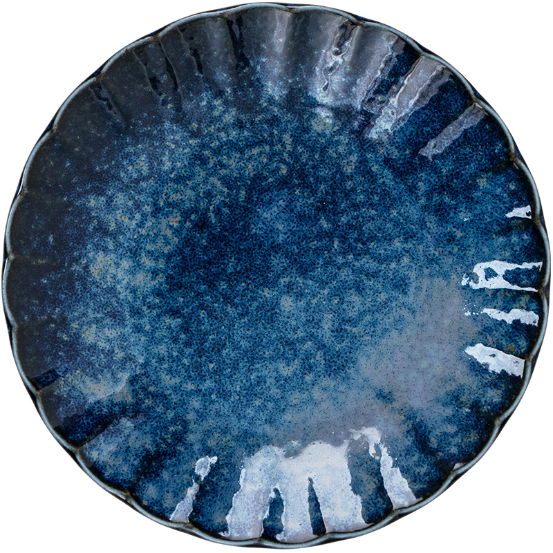 Japan built temmoku light craft pure color and wind restoring ancient ways is the home for dinner plate of Japanese dishes ceramic tableware dishes