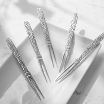 Mei thick stainless steel fruit small fork household tableware European small luxury creative fruit sign fruit set
