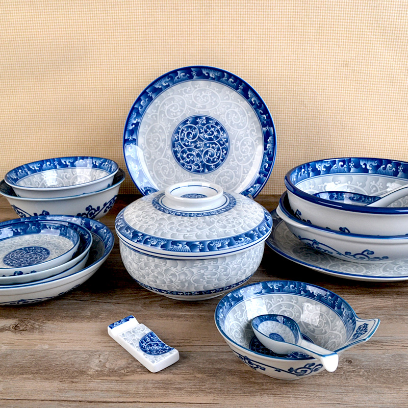 Meinung burn Chesapeake ceramic tableware glaze color rice bowls Korean household contracted rainbow such as bowl soup bowl of the big flat plates