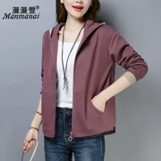 Áo len cardigan Áo trùm đầu nữ Quần áo rộng 2019 Đầu thu Mới Áo dài tay nữ ngắn Áo nữ kích thước lớn - Áo len