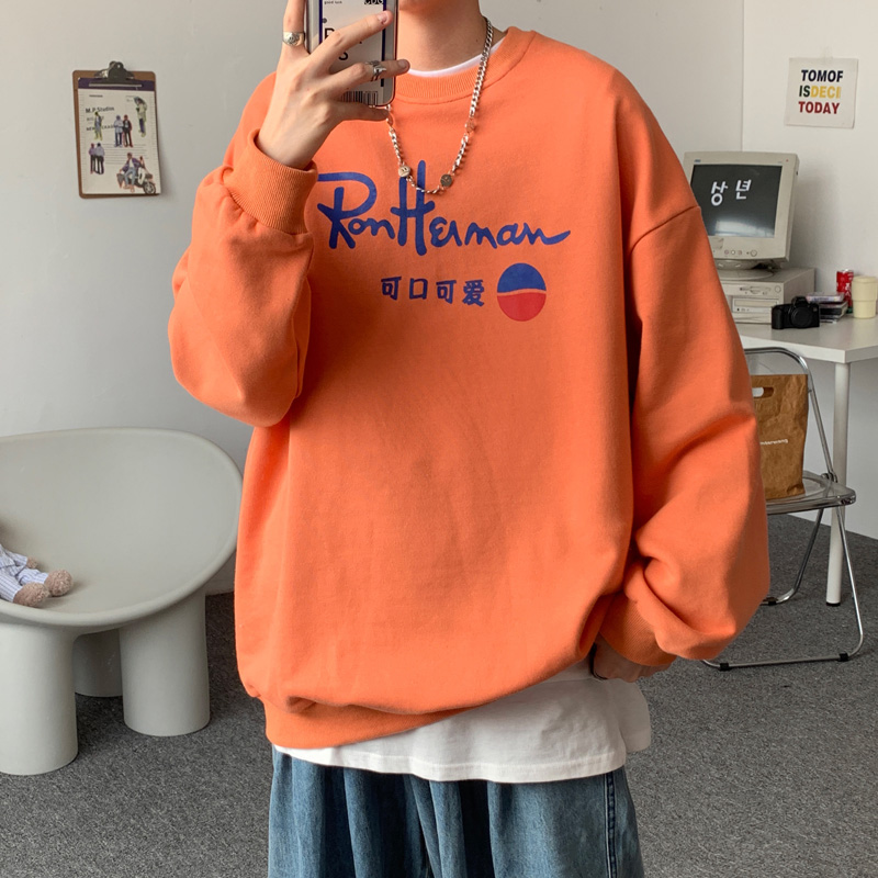 Fall sweatshirt male round neck Chains Chains ultra-fire cec clothes Men's long sleeves Korean version Trend 100 Lap Casual Jacket Man