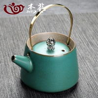 Древняя керамика [чайник] T Beam Pot Peacock Green