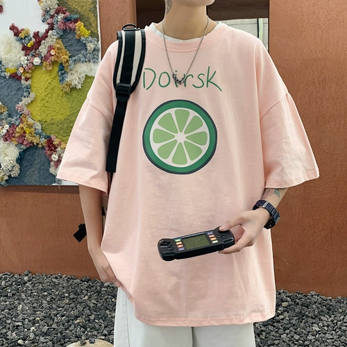 Летняя свежая хлопковая футболка для школьников, короткий рукав, для средней школы, подходит для подростков