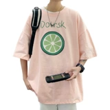 Летняя свежая хлопковая футболка для школьников, короткий рукав, для средней школы, подходит для подростков