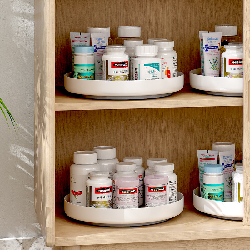 Mioshi Home Multi-functional Health Products accommodating disc Desktop Rotatable Corner Shelve Table Surface Finishing Racks