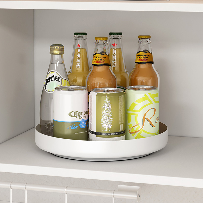 Rotary kitchen multi-functional rotary shelf living room beer drinks household bottle cans for household artifacts