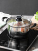 Thickened Stainless Steel Soup Pot, Small Steamer, Soup Pot, Household Non-Stick Pot for Cooking Porridge, Milk Pot, Suitable for Gas and Induction Cookers