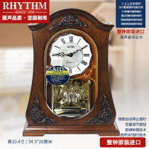 RHYTHM Livocal Block Clocks Bedroom Living Room Eu Style Vintage Bell Creative Whole Point at CRH165