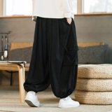 Вельветовые демисезонные спортивные ретро штаны, китайский стиль, оверсайз, свободный крой