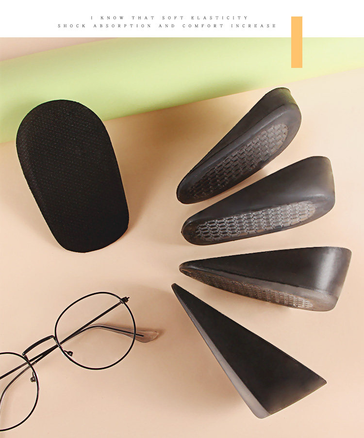 подкладка 硅胶隐形增高鞋垫女马丁靴隐型增高垫男半垫网红内增高神器不累脚 Three rice people