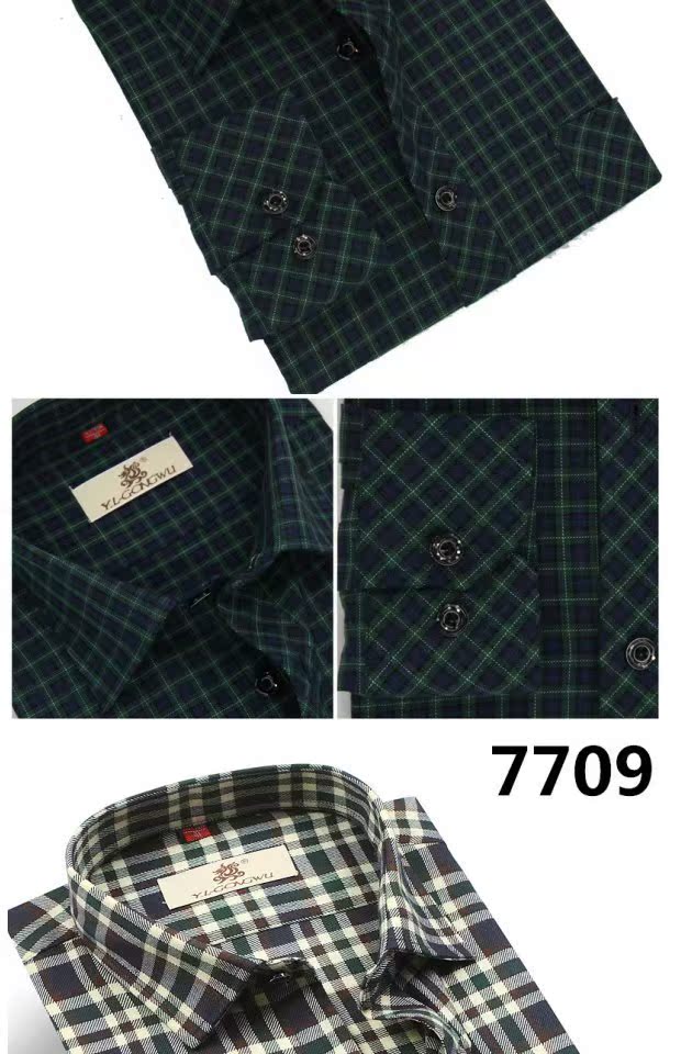 Mùa thu áo dày nam trung niên cotton giản dị lưới lớn cộng với phân bón XL áo sơ mi trung niên áo sơ mi cao cấp