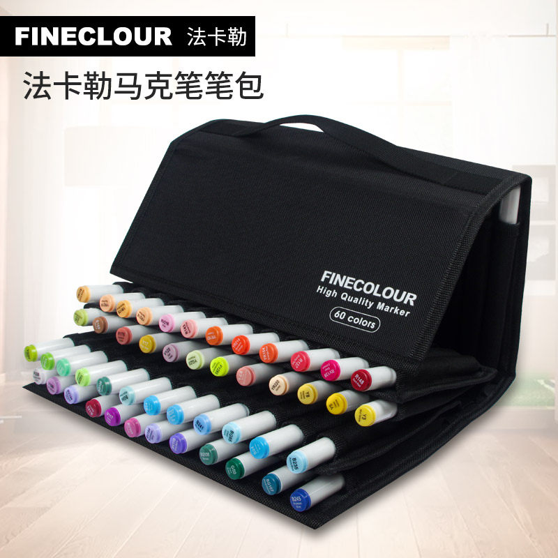 FINECOLOUR Falikale original pen bag 12 24 24 48 48 60 72 72 fitting hole position portable canvas handbag mark pen bag 