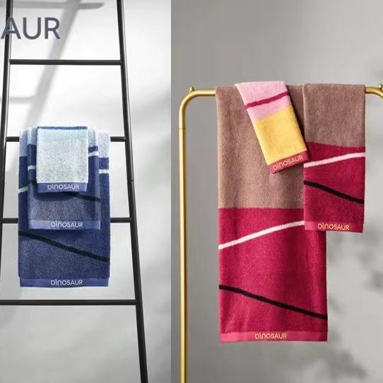 [Store Edition] Dinosaur Flag Towel Face Towel Square Towel Pure Cotton for Face Washing and Bathing, Home Use, Highly Absorbent, All-Cotton