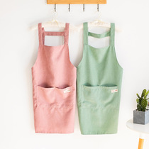 Japanese apron Home kitchen women winter overalls men cute cooking waist 2021 new net red dining