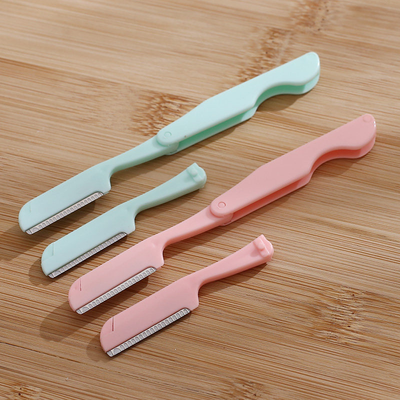 Free replacement head Folding eyebrow trimmer Eyebrow scraper Eyebrow shaving knife Anti-scratch protection net Safety sharp head