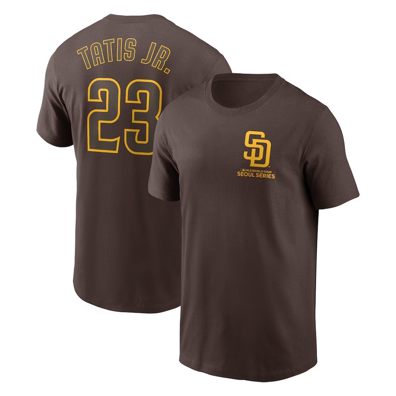 Major League Baseball Padres San Diego Padres Tatis Jr. Pure Cotton Short-Sleeved Crew Neck T-Shirt