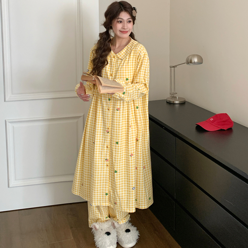 Maternity Hospital Gown with Chest Pads, Two-Piece Set for Delivery, Maternity Ward Nursing Nightgown, Long Postpartum Clothing