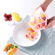  Frozen ice cube mold Silicone with lid personality creative refrigerator making ice grid artifact household jelly ice cream model