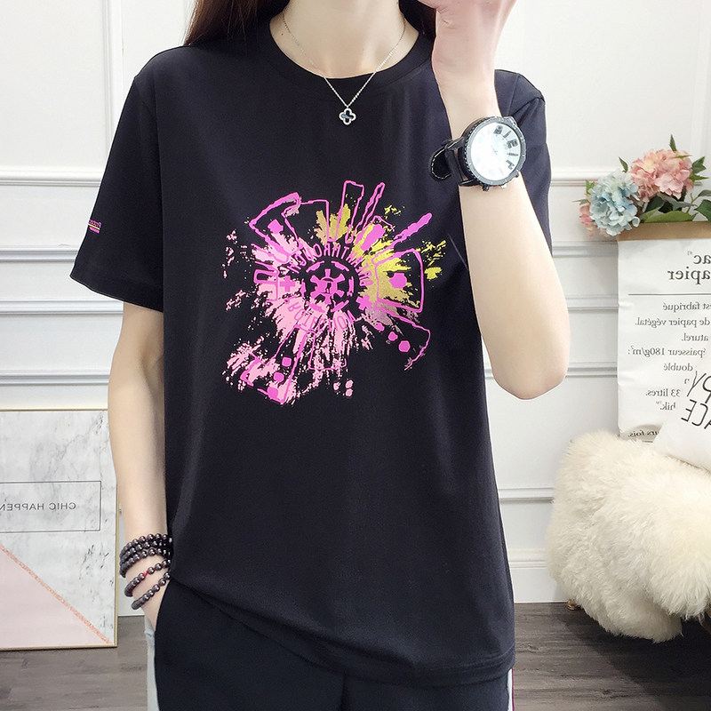 Outdoor speed dry t-shirt short sleeves Spring and summer relaxed lean elastic breathable sweat and running fitness fast dry dress