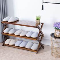 Nanzhu folding shoe rack Multi-layer dormitory female installation-free simple shoe cabinet Multi-function balcony shelf Flower rack Flower table