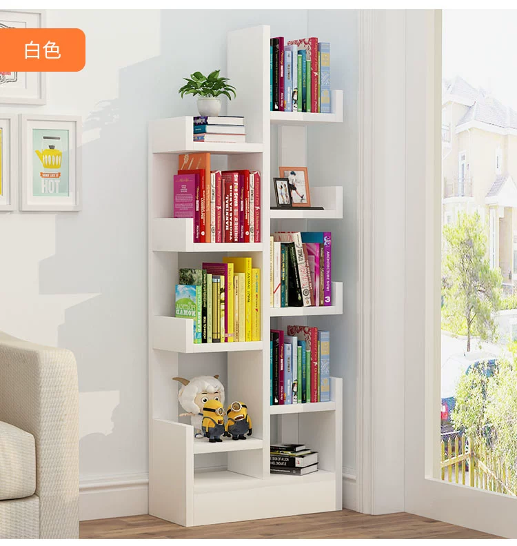 Tủ sách nhỏ đơn giản kệ phòng ngủ đa chức năng lưu trữ nhiều lớp tủ khóa phòng khách trẻ em kệ sàn nhà - Kệ kệ sách đứng