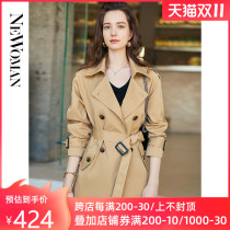 Trench coat women 2021 spring new high-end big-name small man long British style thin coat