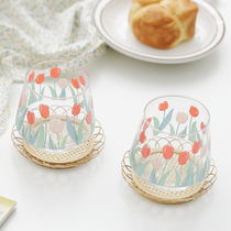 BOBAO tulips glass with a glass of gold