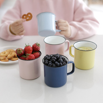 BOBAO enamel original Japanese enamel cup Couple cup mug Childrens water cup Milk cup Office cup