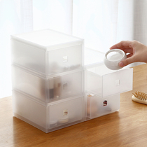 Drawer type desktop storage box multi-layer transparent finishing box student office cosmetics stationery combination jewelry box