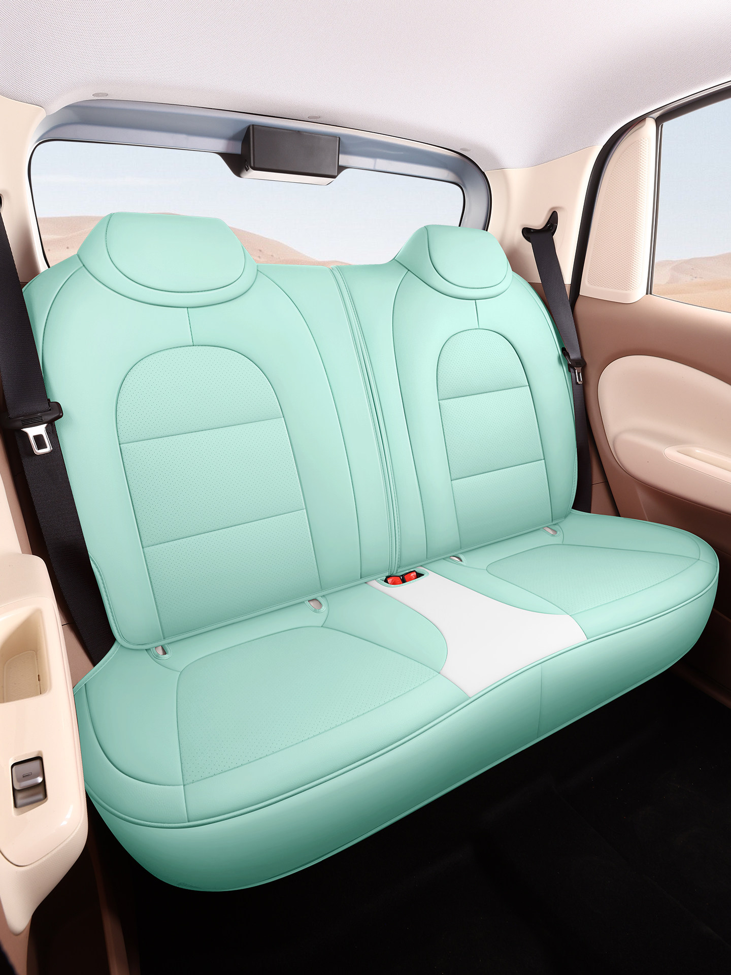 Wuling Hongguang Mini Special Car Seat Cover, Genuine Leather Seat Cover, Universal for All Seasons, Seat Cushion Cover, 2025 Model Four-Door Version