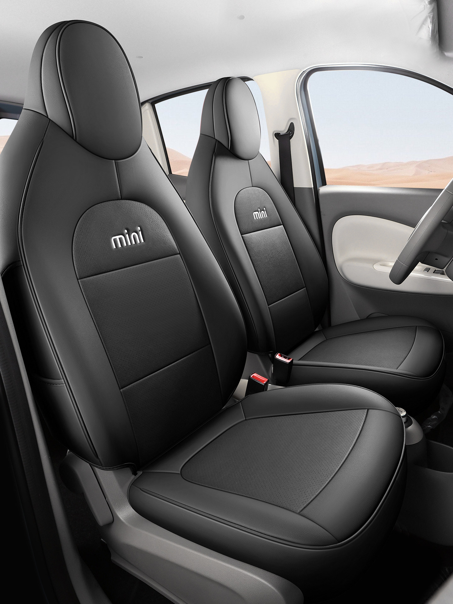 Wuling Hongguang Mini Special Car Seat Cover, Genuine Leather Seat Cover, Universal for All Seasons, Seat Cushion Cover, 2025 Model Four-Door Version