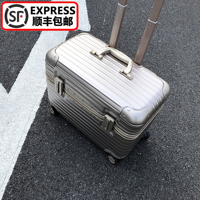 Cross Version Aluminum Frame 18 Inch Photography Den Case Mini Suitcase Lalever Box Man Beauty Hair Box Universal Wheel Password Box