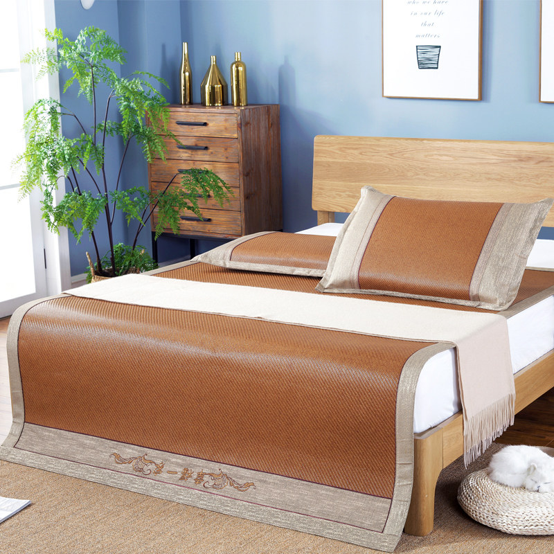 Cool mat 1 8m bed rattan mat 1 5m mat folding three-piece straw mat 1 2 summer bamboo mat air conditioning mat