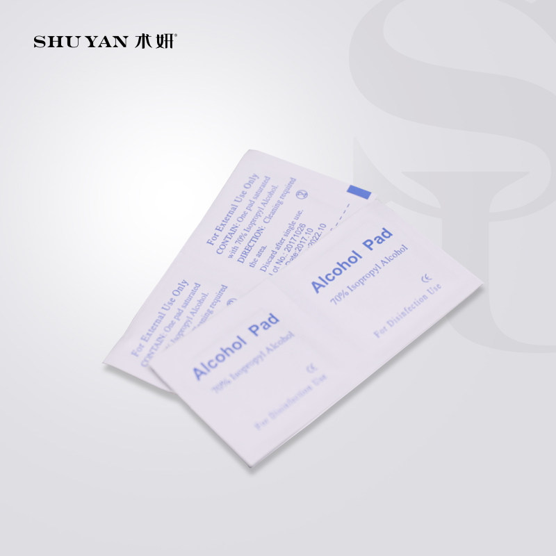 Shuyan alcohol cotton pads disposable medical non-woven portable sterilization wipes tattoo embroidery beauty cleaning and disinfection tools