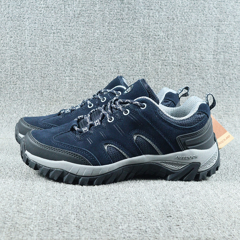 Pick Up Leak Bull Stock Men Genuine Leather Breathable Outdoor Casual Shoes Low Help Non-slip Hiking Professional Hiking Shoes Non-slip Climbing Shoes