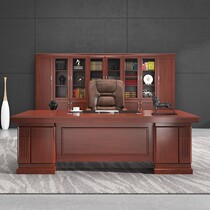 Kunming Brief Grand Bandae Modern Solid Wood Stickup Boss Table President Table New Chinese General Manager Desk Composition