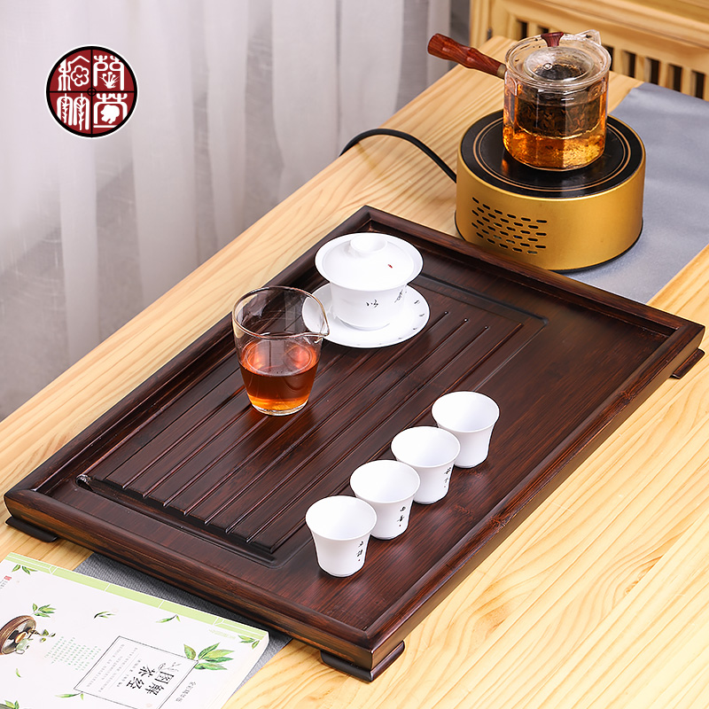 Family tea tray was contracted with bamboo tea tray tray waterlogging under caused by excessive rainfall drainage plate of kongfu tea table small tea sea