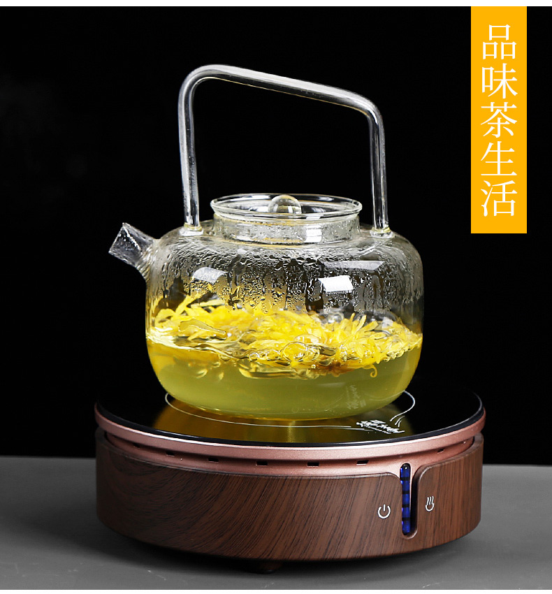 Special glass tea kettle electric household electrical TaoLu transparent single flat high borosilicate boiling kettle with tea sets