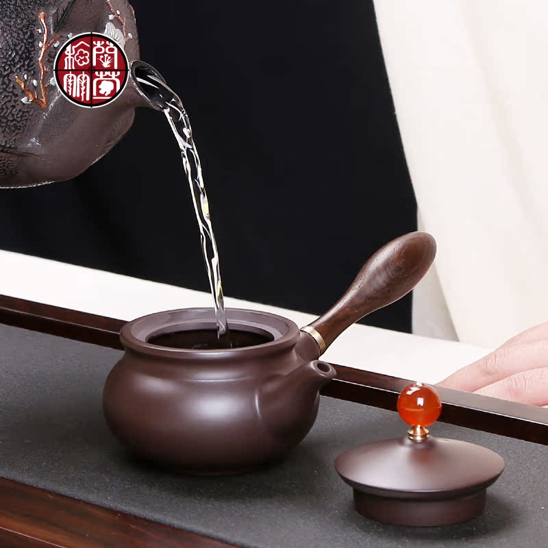 Violet arenaceous kung fu tea set home sitting room is contracted and I 6 people make tea with a complete set of the teapot teacup office