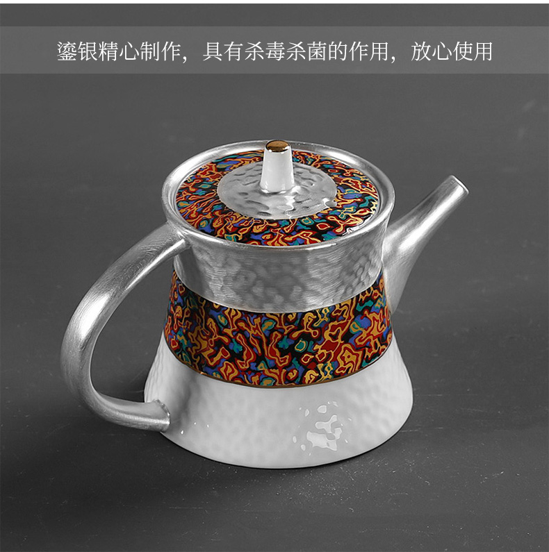 Ceramic teapot kung fu small individual household individuality characteristic creative coppering. As hammer silver big single pot office