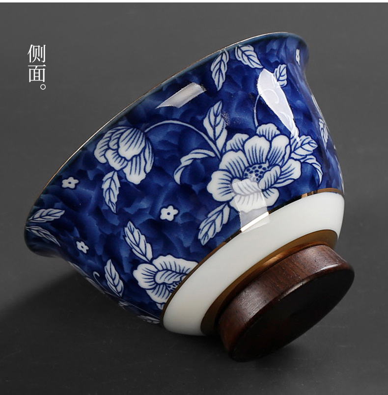 Chinese style restoring ancient ways of household ceramics tureen tea, green tea bowl large kung fu tea set item use 200 ml