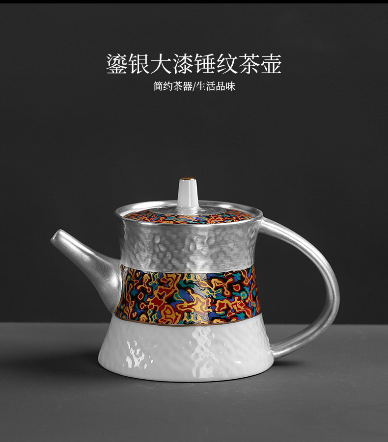 Ceramic teapot kung fu small individual household individuality characteristic creative coppering. As hammer silver big single pot office