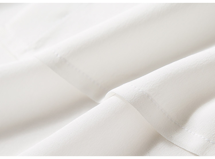 春秋装新款真丝衬衫口袋小立领条纹小心机衬衣拼色通勤休闲上衣女详情30