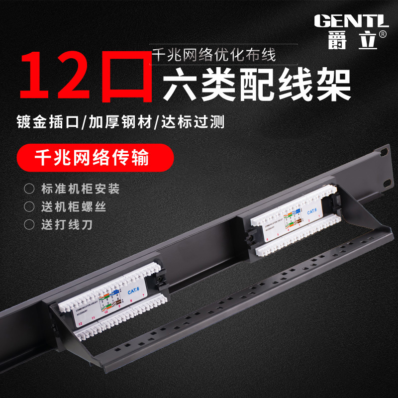 Jueli 12-Port Network Patch Panel, Category 6 Rj45, Gigabit Cat5E, Fast Ethernet, Category 5E Network Cable Patch Panel, Cabinet Cable Management Rack, Cable Organizer 1U 19inch Unshielded Jueli 12-Port Network Patch Panel, Category 6 Rj45, Gigabit Cat5E, Fast Ethernet, Category 5E Network Cable Patch Panel, Cabinet Cable Management Rack, Cable Organizer 1U 19inch Unshielded