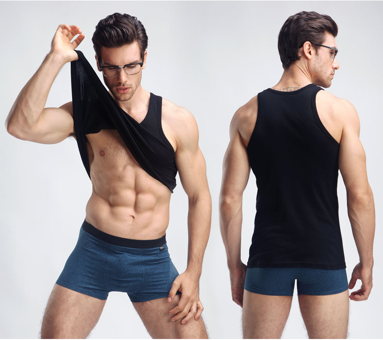 Nam Cực vest nam nam đồ lót cotton thanh niên Slim đáy quần thể thao màu trắng thoáng khí có thể mặc bên ngoài thủy triều áo thun ba lỗ nữ đẹp
