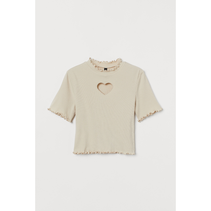 Beige【 NiziU   x   HM   Divided 】 Women's wear Undershirt spring clothes temperament French have cash less than that is registered in the accounts jacket 0974840