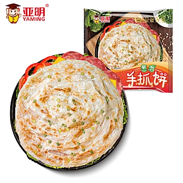 【亚明】原味手抓饼120g*10片*2包